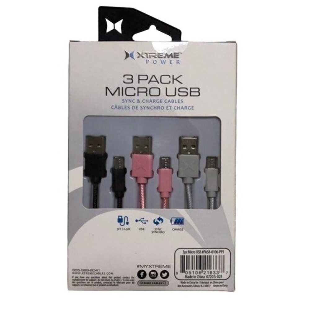 3 Pack Micro USB Chargers